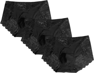 JEsilunmaMY Men's Floral Lace Sissy Panties Mid Waist Bulge Pouch Cotton Underwear See Through Breathable Bikini Briefs