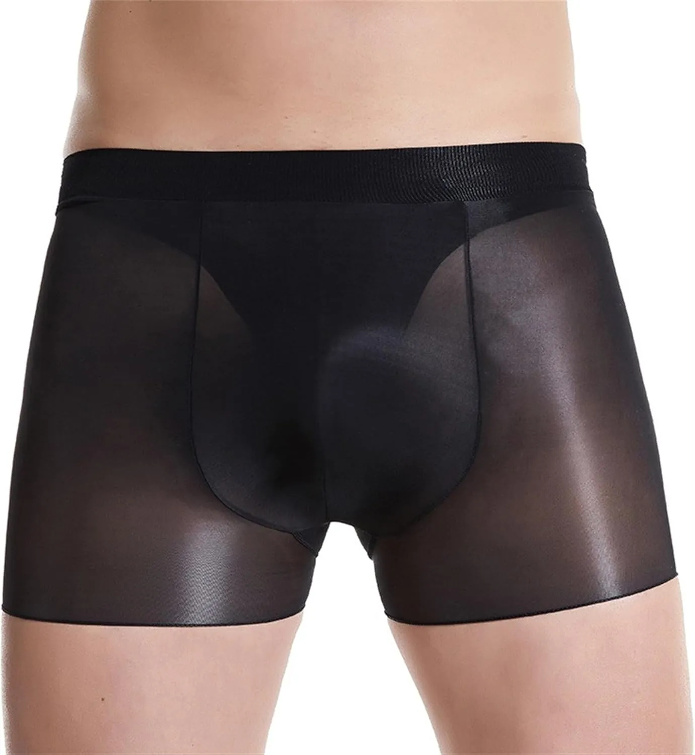 JEsilunmaMY Men's High Stretch Sheer Underwear See Through Athletic Workout Boxer Briefs Breathable Pouch Sexy Lingerie