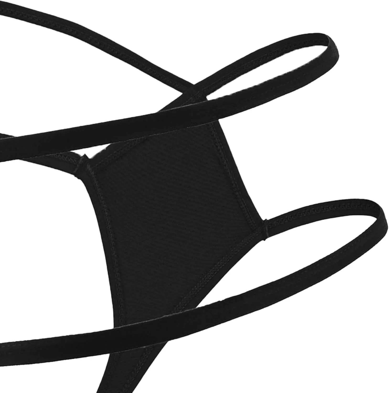 JEsilunmaMY Men's Hollow Out Bikini Briefs Sexy Low Rise G-String Bulge Pouch Briefs Breathable Cutout Underwear Jockstrap