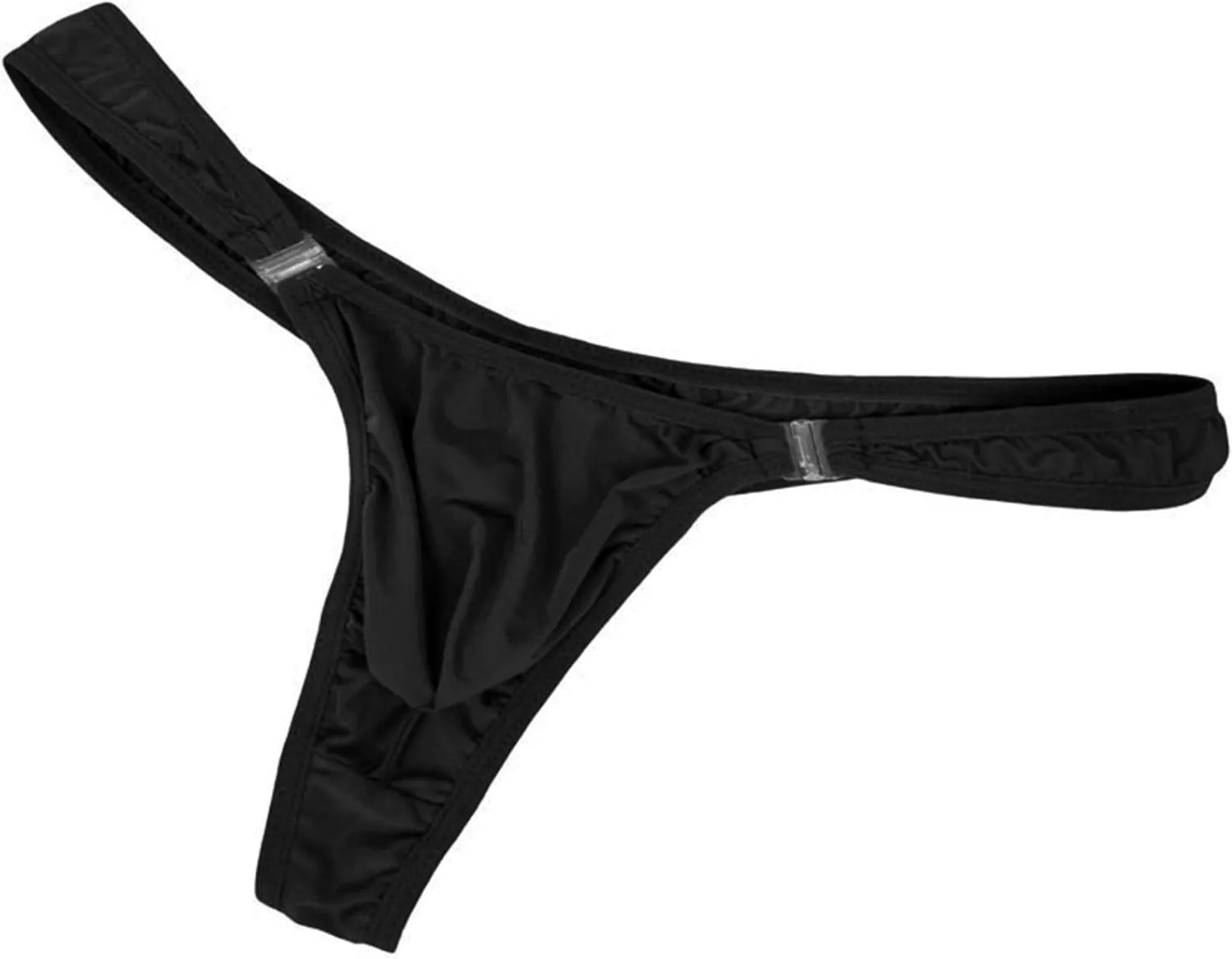 JEsilunmaMY Mens Ice Silk Bikini Briefs Low Waist Translucent Bulge Thong Underwear Breathable T-Back Sexy Panties Underpants
