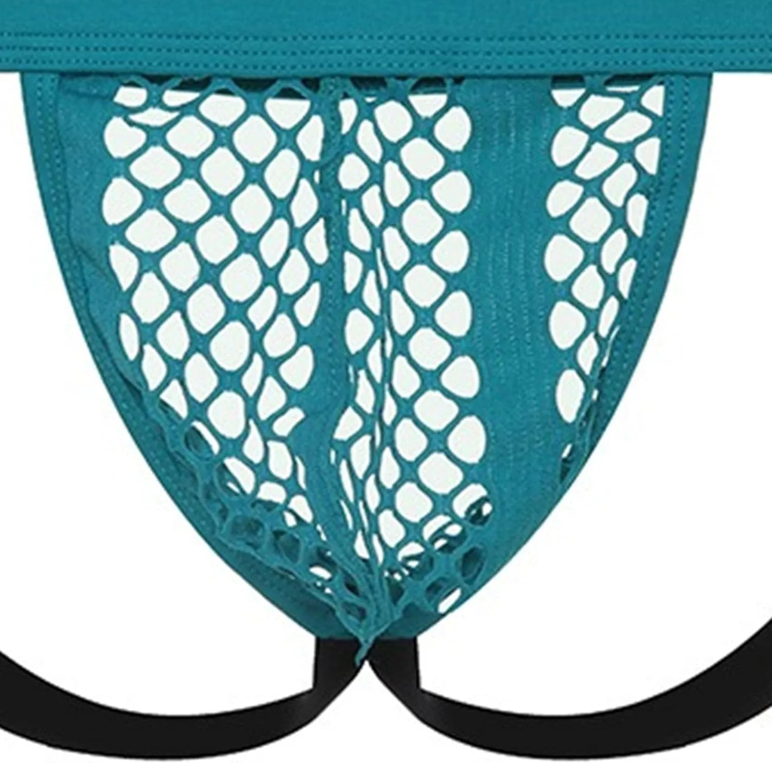 JEsilunmaMY Men's Mesh Thong Jockstrap See Through Briefs Bulge Bikini Underwear Hollow Out Breathable Athletic Supporters