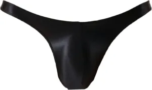 JEsilunmaMY Men's Shiny Low Rise Silk Briefs Solid Color Breathable G-string Thongs Stretch Pouch Sexy Bikini Underwear