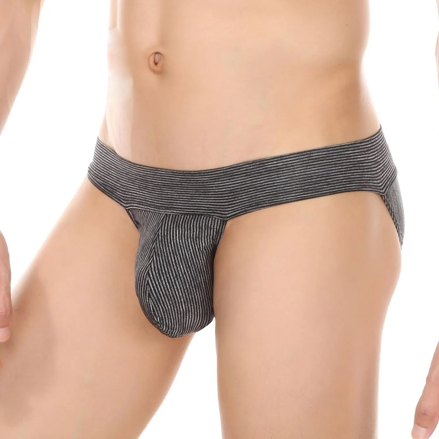JEsilunmaMY Mens Stretch Mesh Srtiped Jockstrap Sexy Underwear Bulge Pouch Athletic Supporter Breathable Jock Straps Briefs
