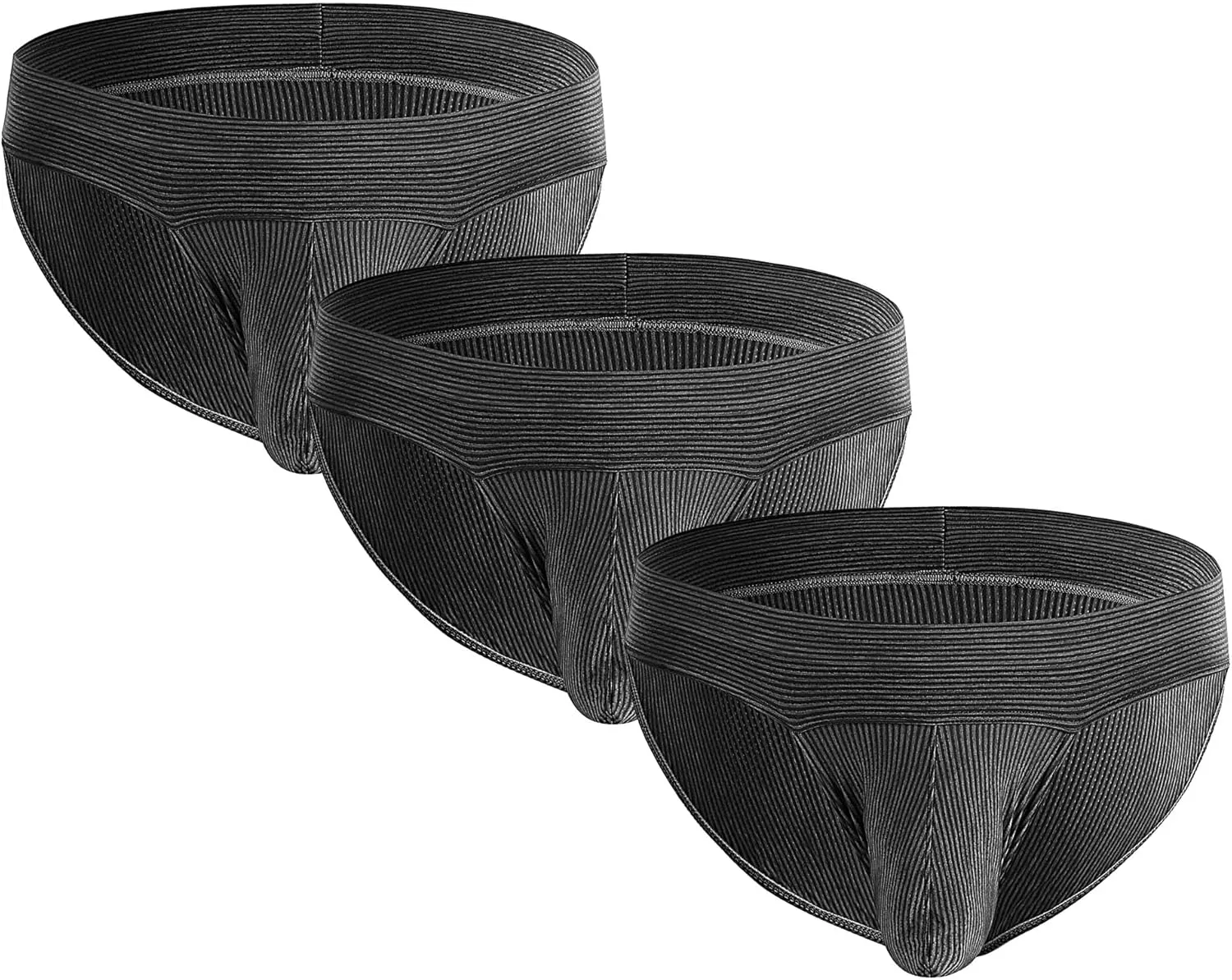 JEsilunmaMY Mens Stretch Mesh Srtiped Jockstrap Sexy Underwear Bulge Pouch Athletic Supporter Breathable Jock Straps Briefs
