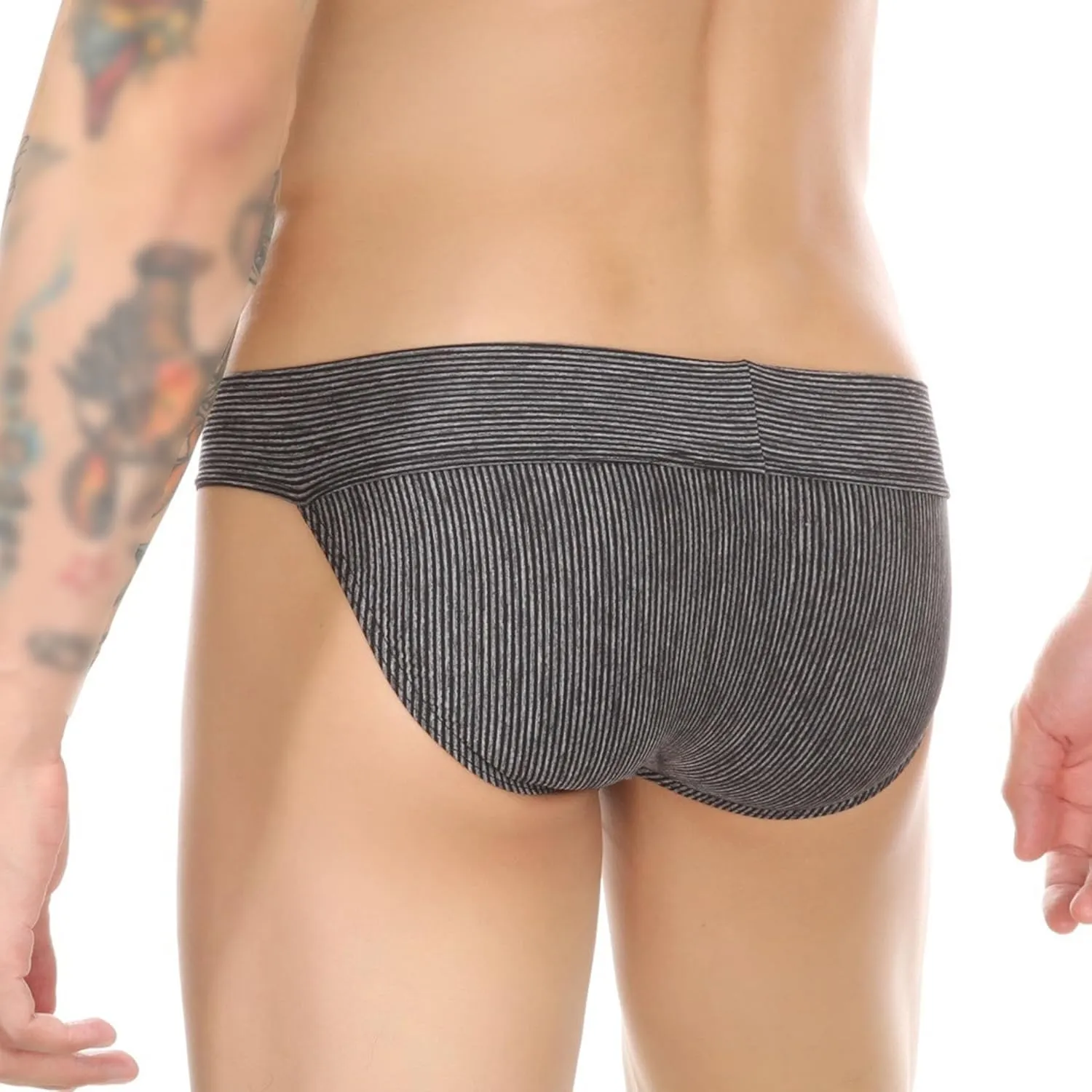 JEsilunmaMY Mens Stretch Mesh Srtiped Jockstrap Sexy Underwear Bulge Pouch Athletic Supporter Breathable Jock Straps Briefs