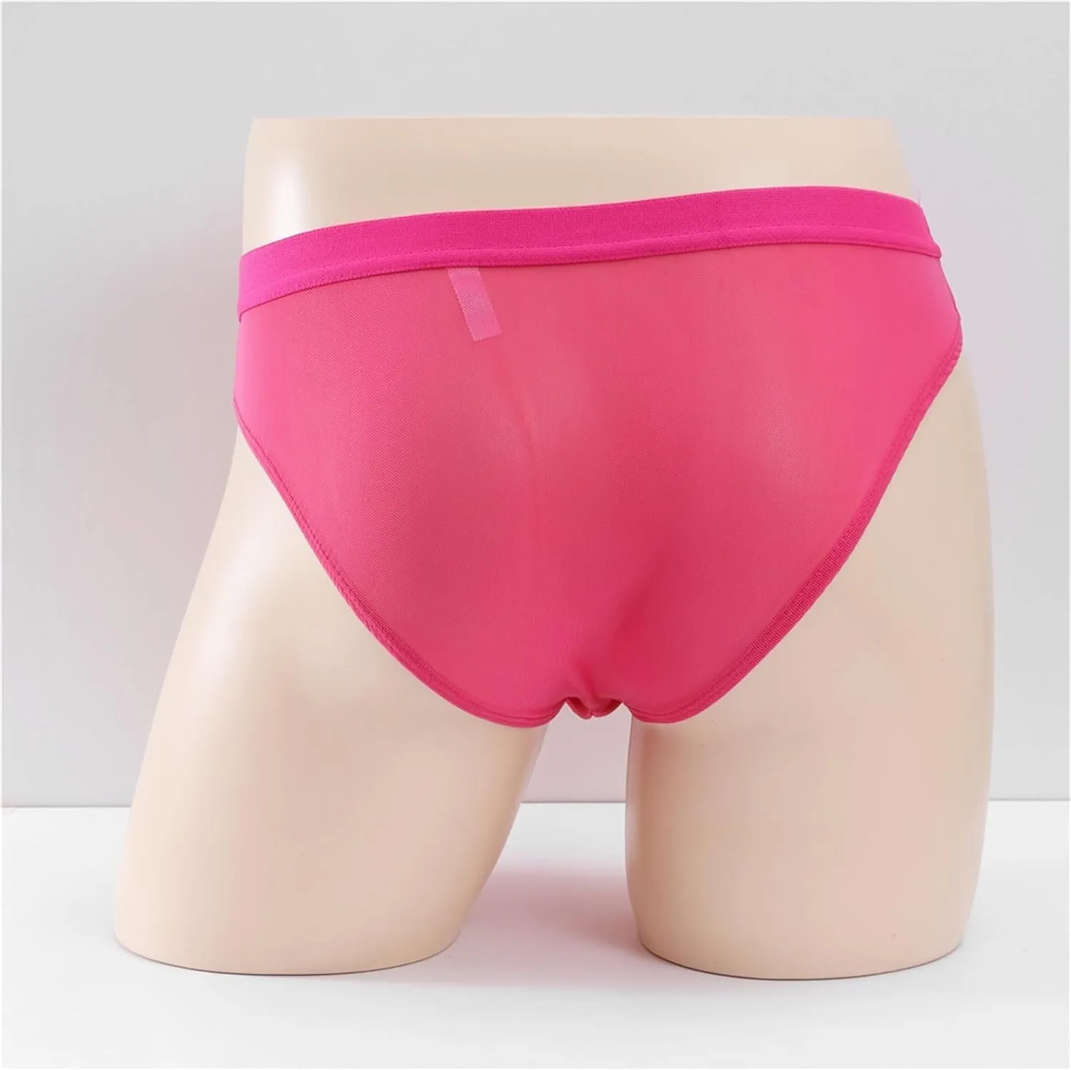 JEsilunmaMY See Through Bikini Briefs for Men Low Waist Mesh Sheer Sexy Panties Breathable Sissy Underwear Lingerie