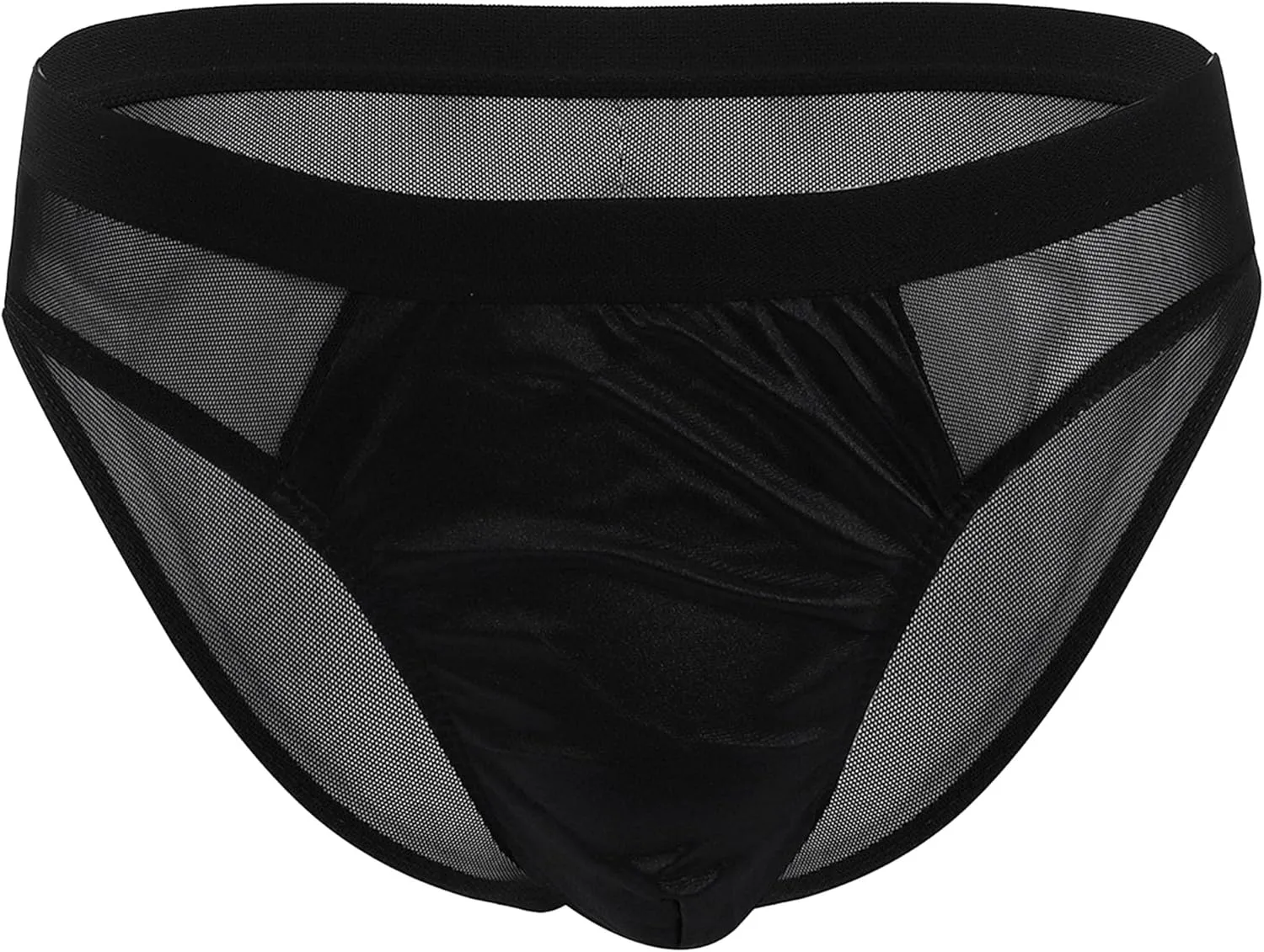JEsilunmaMY See Through Bikini Briefs for Men Low Waist Mesh Sheer Sexy Panties Breathable Sissy Underwear Lingerie