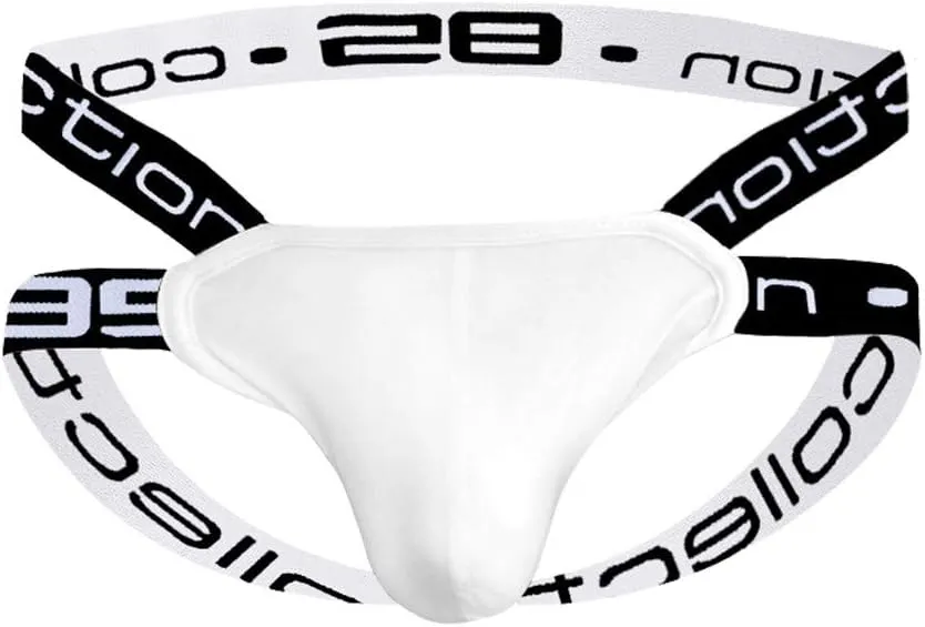 Jockstrap Athletic Supporters For Men Low Rise Breathable Pouch Underpants Ball Pouch Stretch T-Back Bikini Underwear