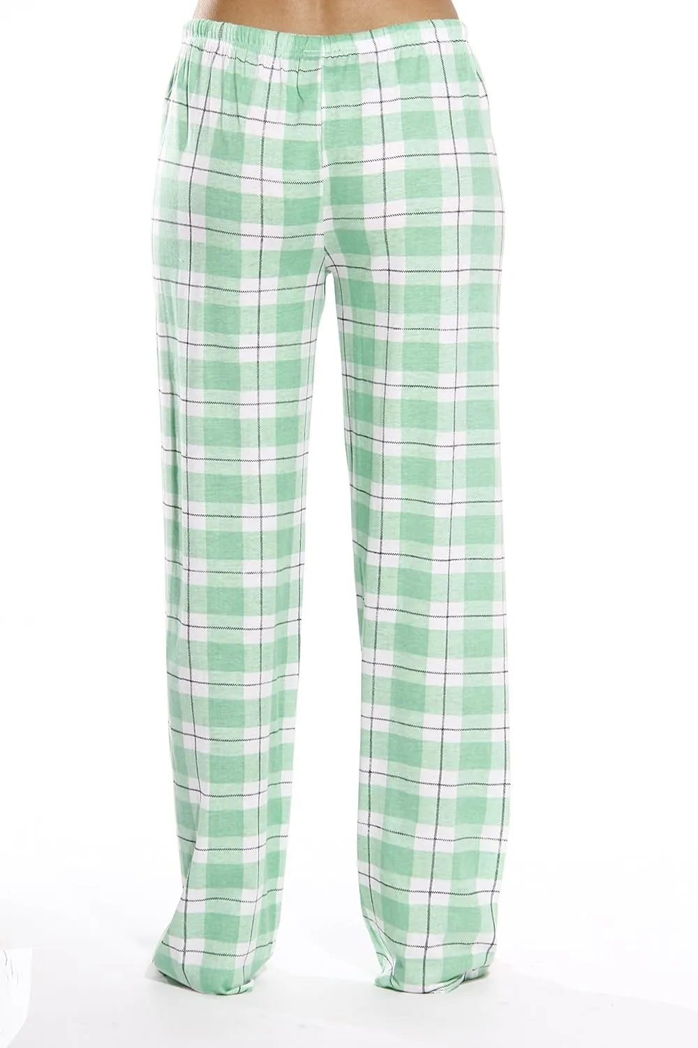 Just Love 100% Cotton Jersey Women Plaid Pajama Pants Sleepwear