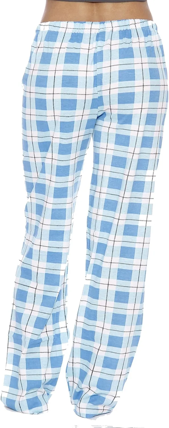 Just Love 100% Cotton Jersey Women Plaid Pajama Pants Sleepwear