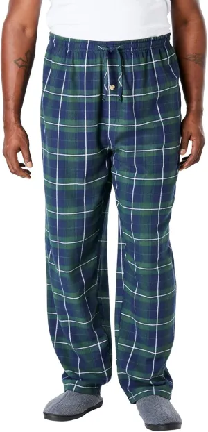KingSize Men's Big & Tall Flannel Plaid Pajama Pants
