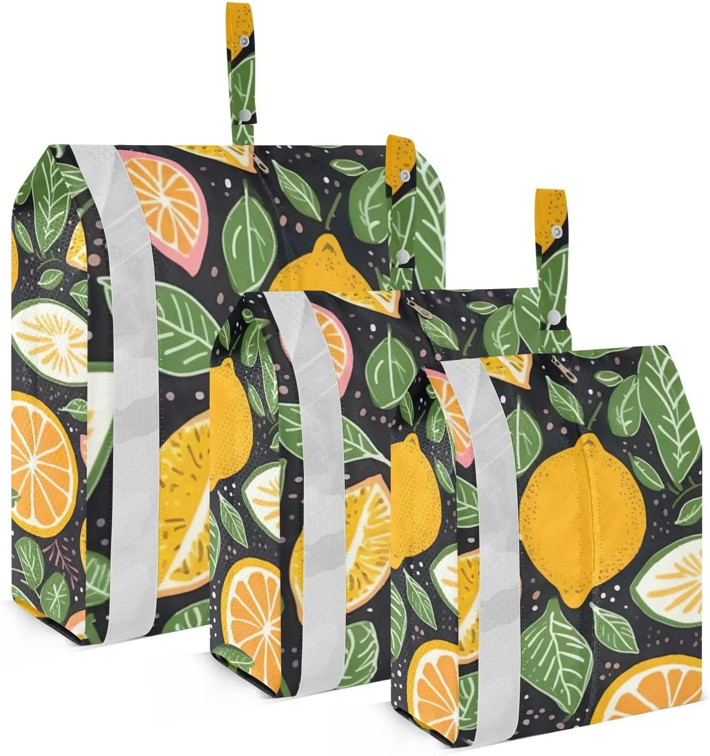 Leaves Lemon Packing Cubes for Suitcases 3 Set Compression Lightweight Luggage Packing Organizers for Carry on Suitcase Travel Accessories Luggage Organizer Bags Set