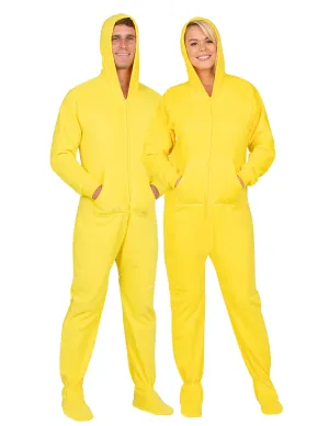 Lemon Yellow Adult Hoodie Fleece Onesie