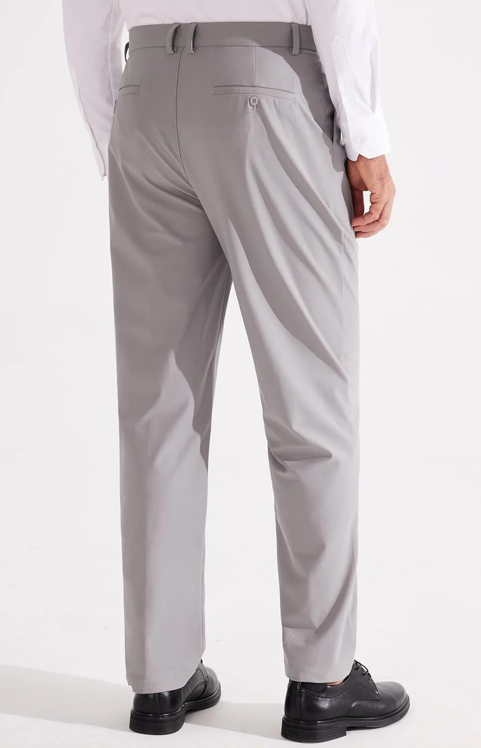 Libin Men's Dress Pants Classic Fit Pleated Front Work Golf Pants 29" 31" 33" Stretch Business Casual Pants Lightweight
