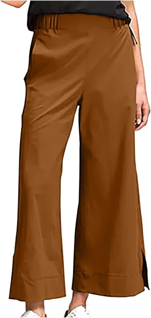 Linen Pants Women 2025 Summer Wide Leg High Waisted Lightweight Womens Trousers with Pockets Loose Casual Lounge Pant