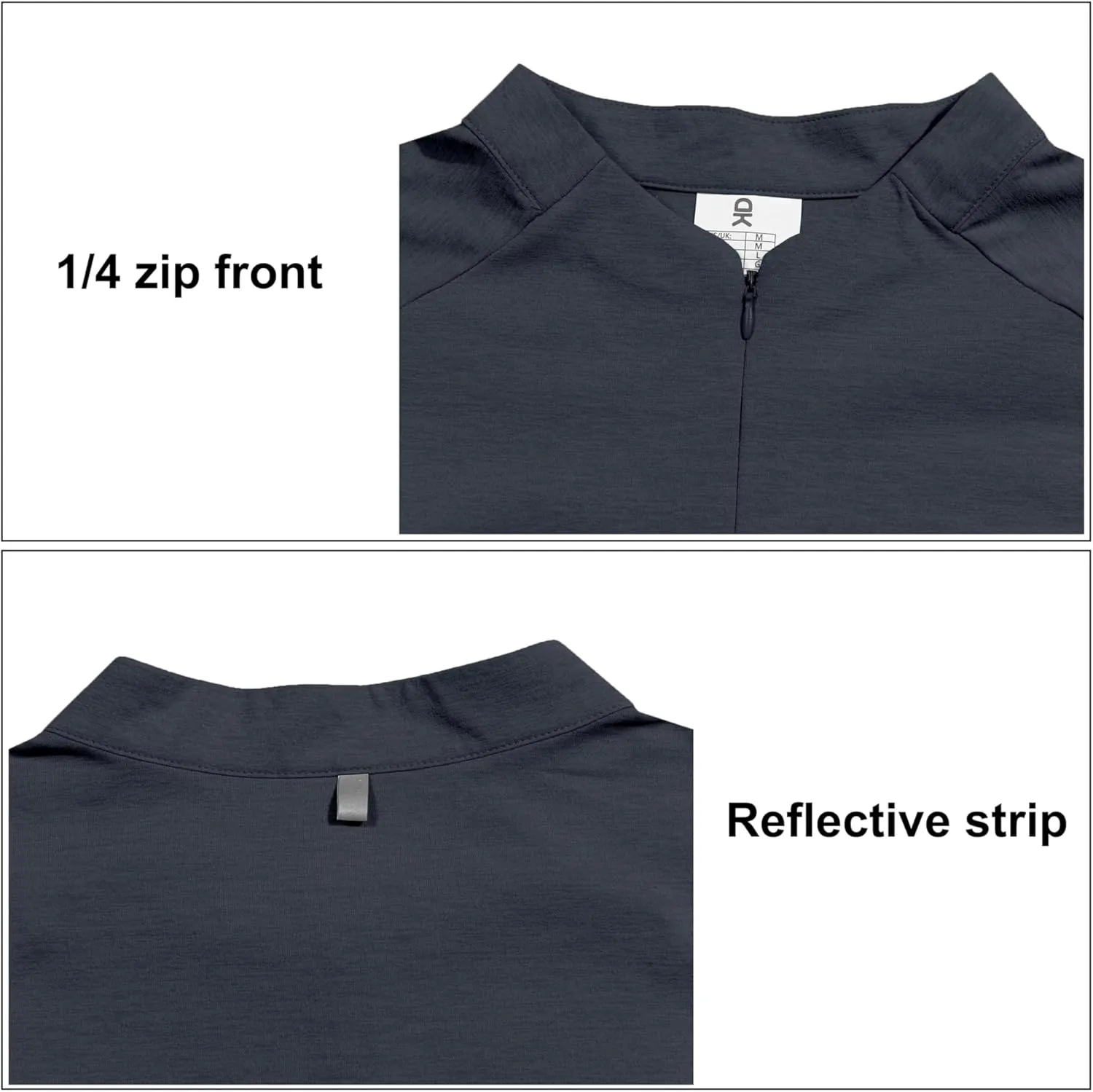 Little Donkey Andy Men's Lightweight Quarter Zip Pullover,UPF 50  Long Sleeve Athletic Shirts for Outdoor Running Golf