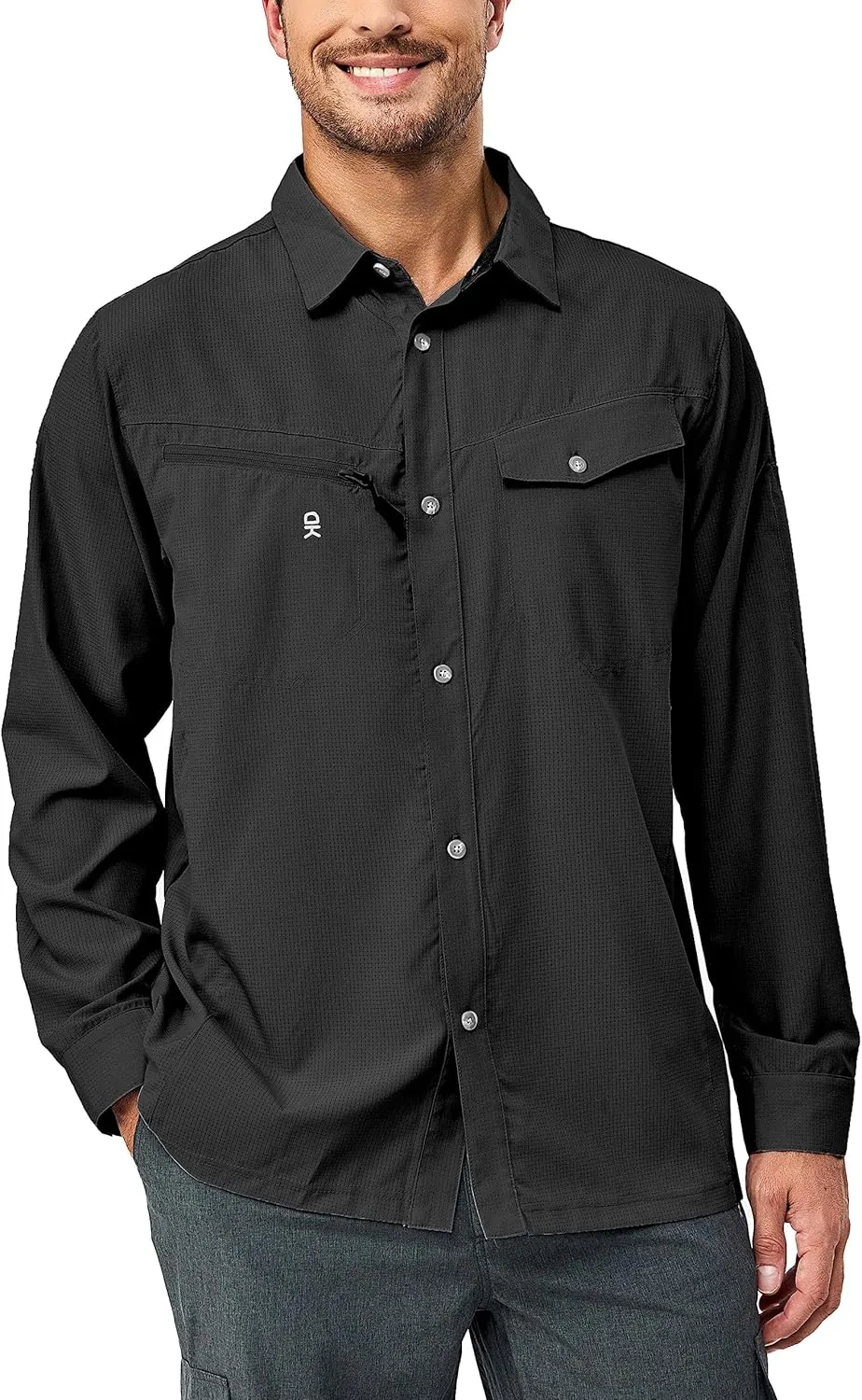 Little Donkey Andy Mens UPF 50  UV Protection Long Sleeve Lightweight Shirt Breathable Quick Dry Hiking Fishing Shirts