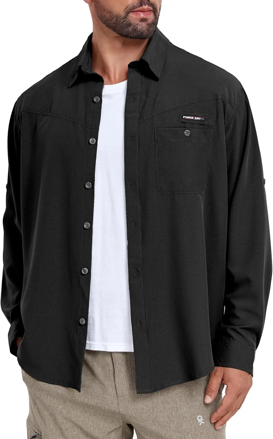 Little Donkey Andy Men's UPF 50 UV Protection Shirt, Breathable Long Sleeve Fishing Hiking Shirts, Quick Dry