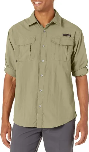 Little Donkey Andy Men's UPF 50  UV Protection Shirt, Short Sleeve Fishing Shirt, Breathable and Fast Dry