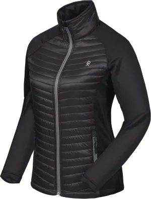 Little Donkey Andy Women's Insulated Hiking Jacket, Thermal Running Hybrid Jacket, Lightweight Breathable and Warm