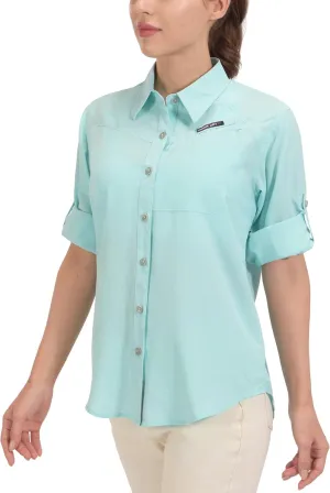 Little Donkey Andy Women's UPF 50 UV Protection Shirt, Breathable Long Sleeve Fishing Hiking Shirts, Quick Dry