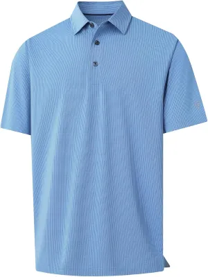 M MAELREG Mens Polo Shirts Short Sleeve Quick Dry Moisture Wicking Athletic Performance Jacquard Collared Golf Shirt for Men