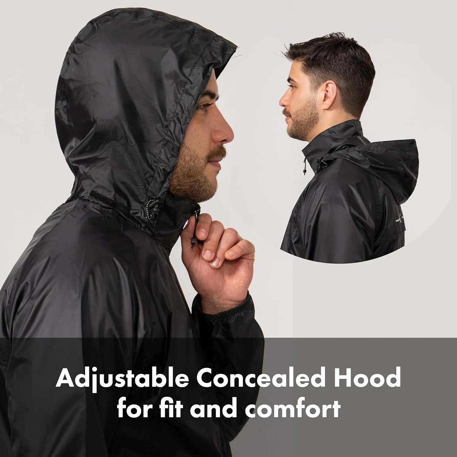 Mac in a Sac Men's Packable Rain Jacket - Origin - Lightweight Waterproof and Breathable Raincoat with Hood