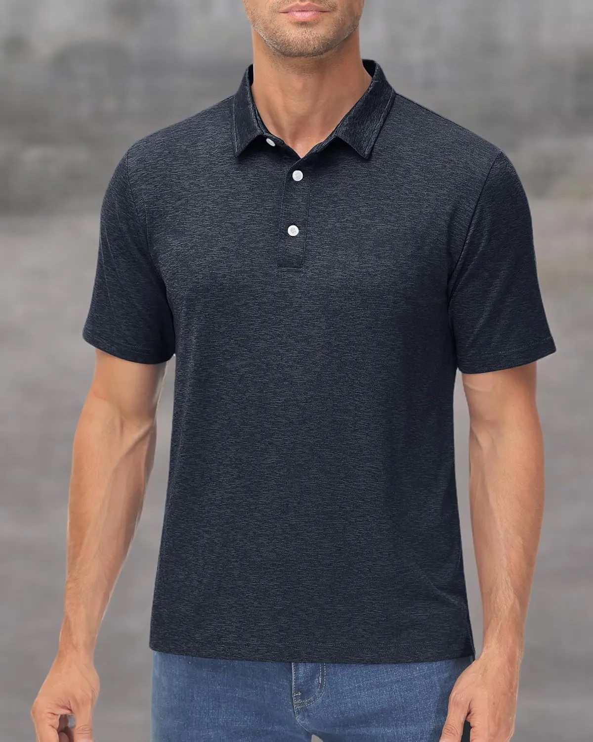 MAGCOMSEN Men's Short-Sleeve Polo,Golf Shirts for Men 3-Button Moisture Wicking,Athletic Outdoor Collared T-Shirt