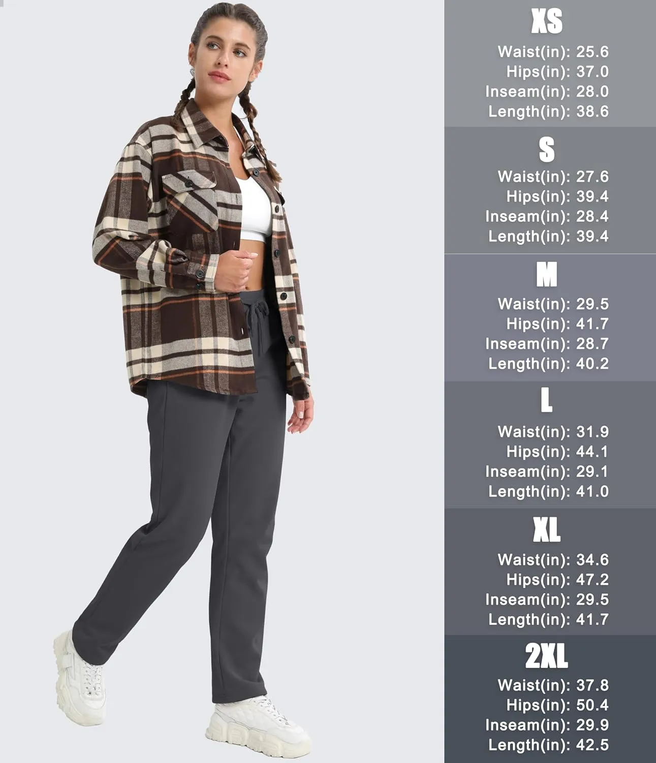 MAGCOMSEN Women's Sherpa Lined Sweatpants Winter Warm Fleece Pants Water Resistant Thermal Pants for Lounge Outdoor Snow
