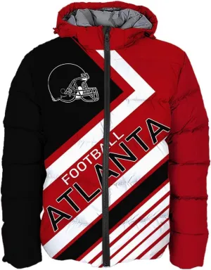 Men Football Jacket Personalized Puffer Coat Down Jacket Any Name Number Plus Size Apparel Padded Jacket