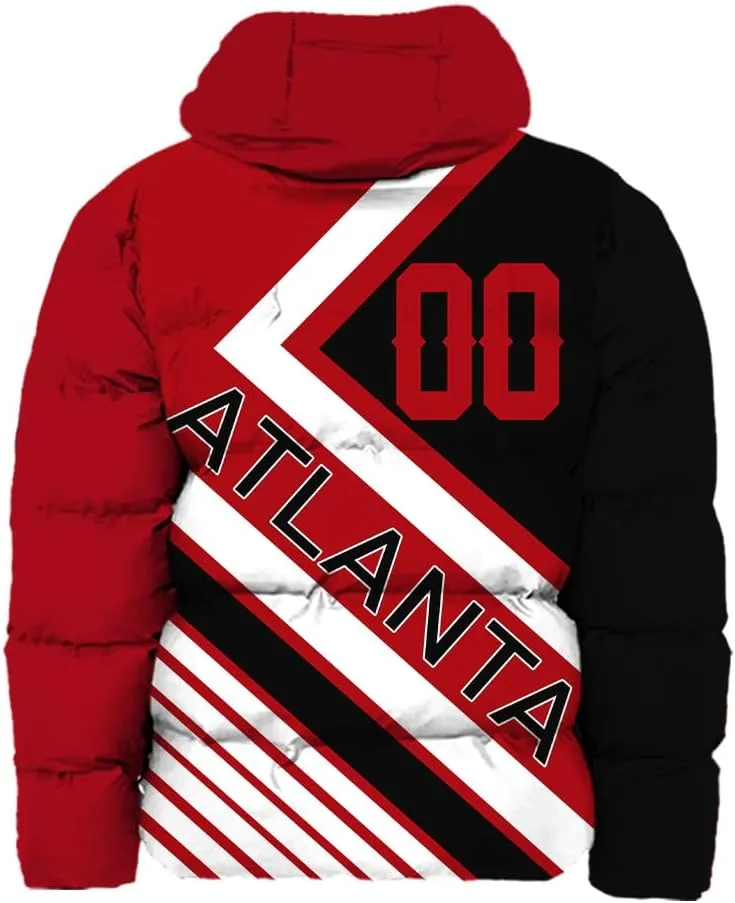 Men Football Jacket Personalized Puffer Coat Down Jacket Any Name Number Plus Size Apparel Padded Jacket