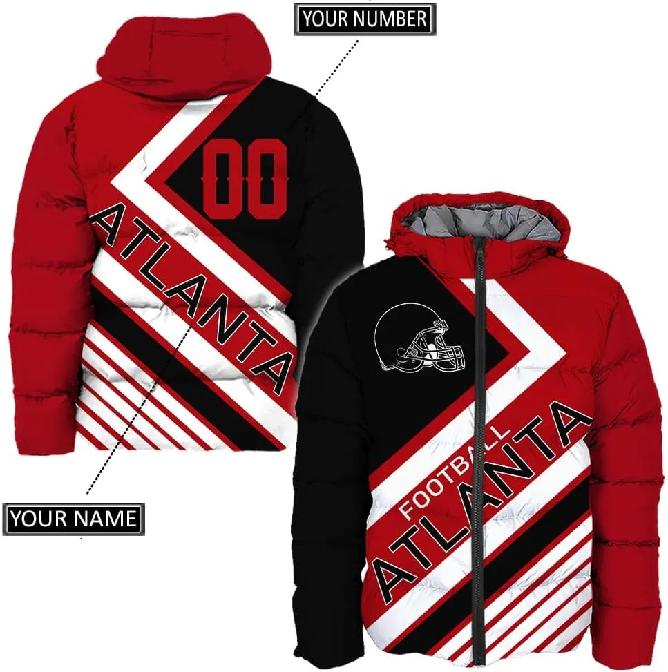 Men Football Jacket Personalized Puffer Coat Down Jacket Any Name Number Plus Size Apparel Padded Jacket