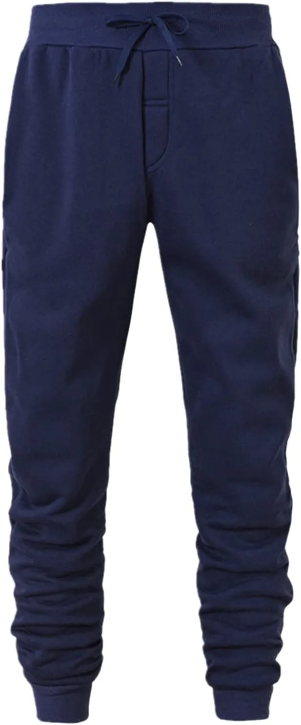 Mens Autumn Winter Fashion Pants Hip Hop Pants Lace Up Track Cuff Solid Color Casual Workout Pants with Pockets