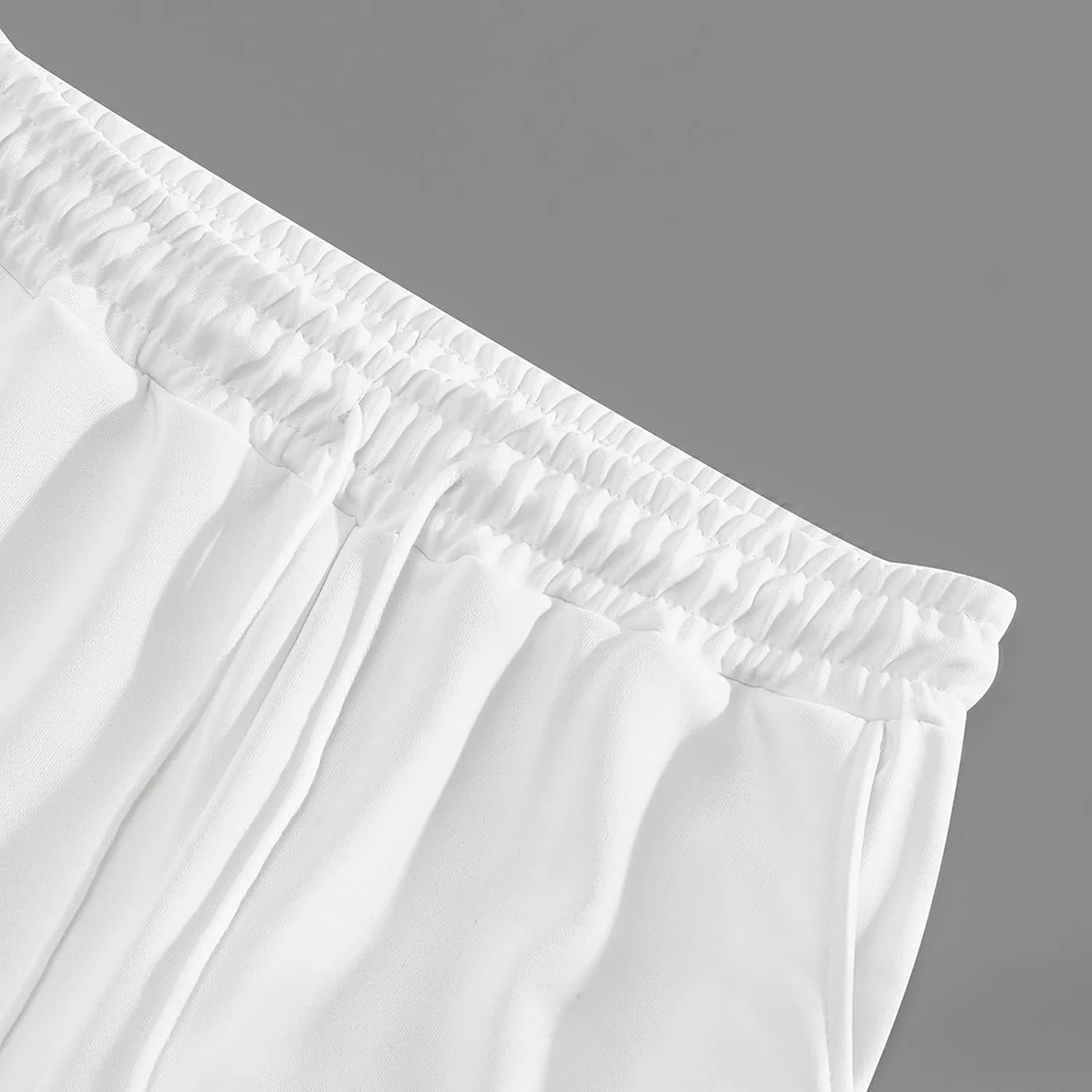 Men's Baggy Sweatpants Plus Size Elastic Waist Drawstring Wide Leg Casual Pants Fashion Breathable Joggers Trousers