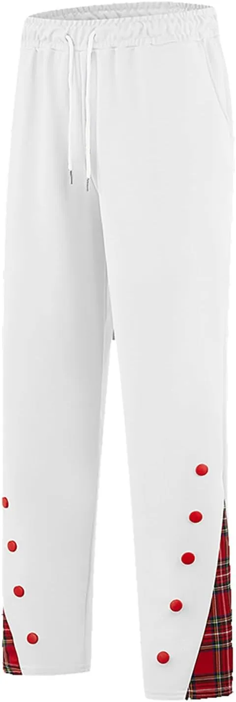 Men's Baggy Sweatpants Plus Size Elastic Waist Drawstring Wide Leg Casual Pants Fashion Breathable Joggers Trousers