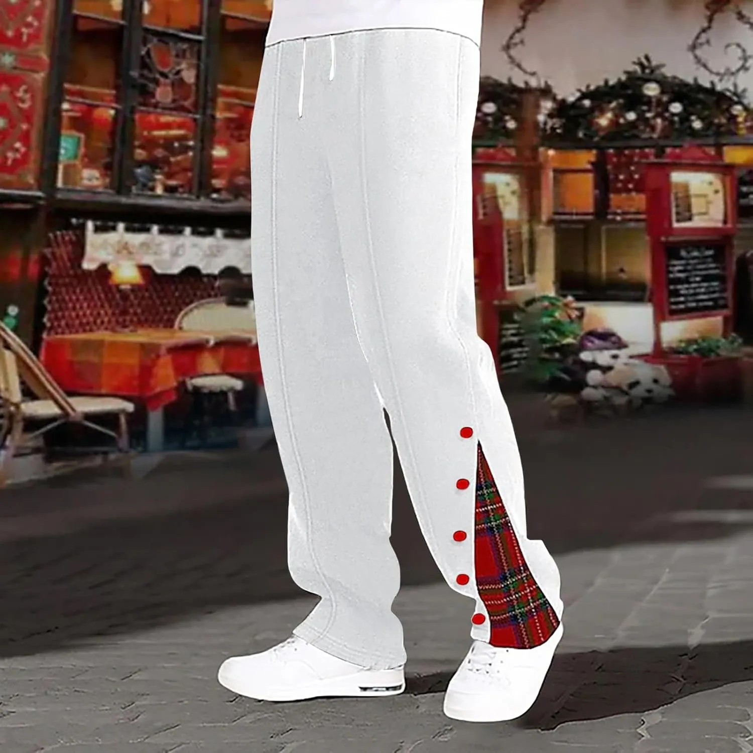 Men's Baggy Sweatpants Plus Size Elastic Waist Drawstring Wide Leg Casual Pants Fashion Breathable Joggers Trousers
