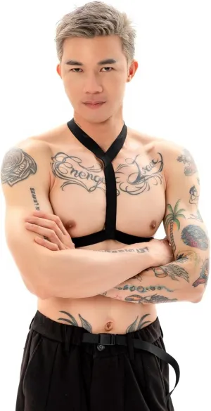 Mens Bodybuilding Shoulder Strap Nightclub Disco Muscle Big Elastic Belt Mens Exotic Briefs
