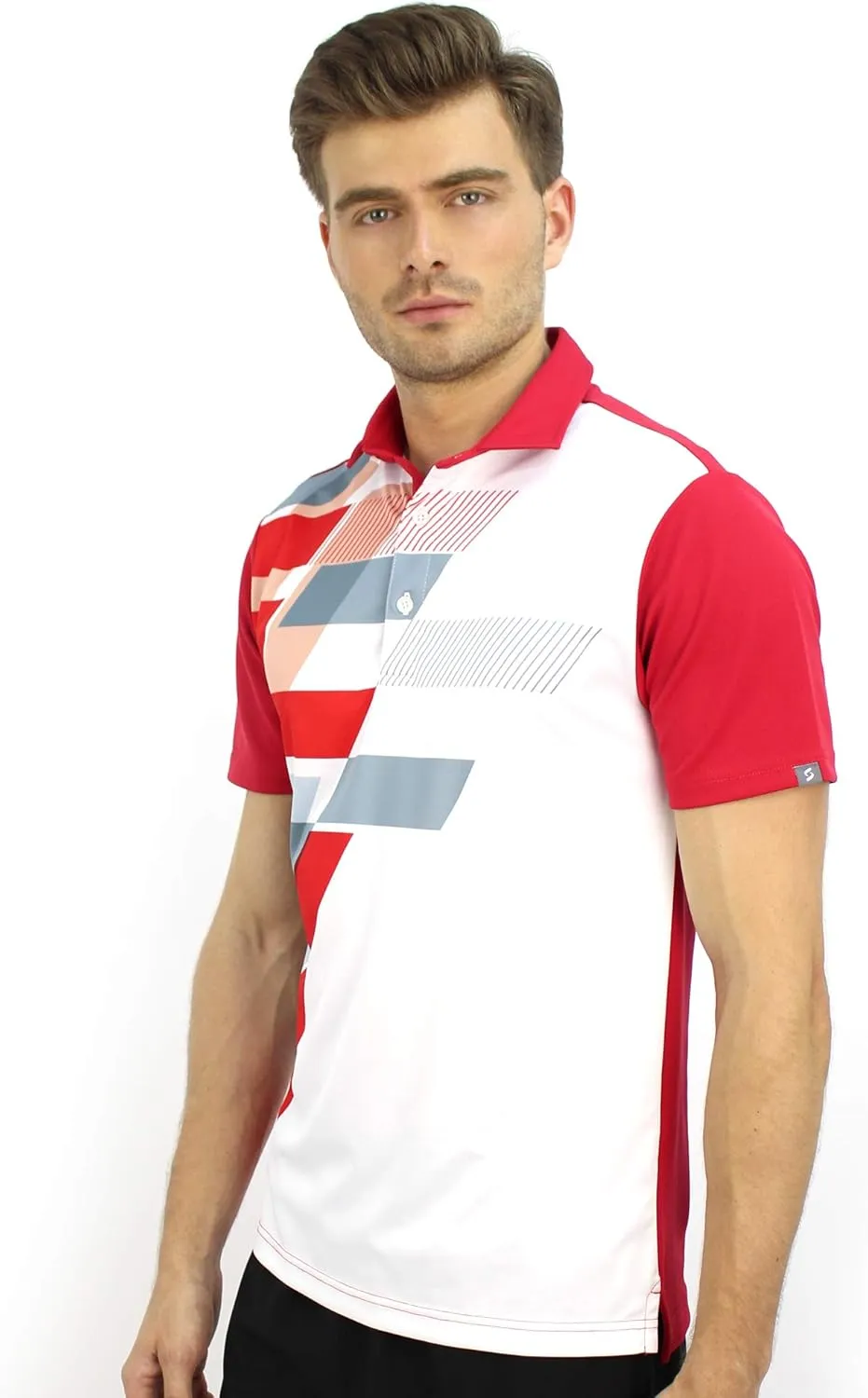Men's Bowling Polo Shirts Material Wicks Sweat & Dries Fast, Size S-6XL