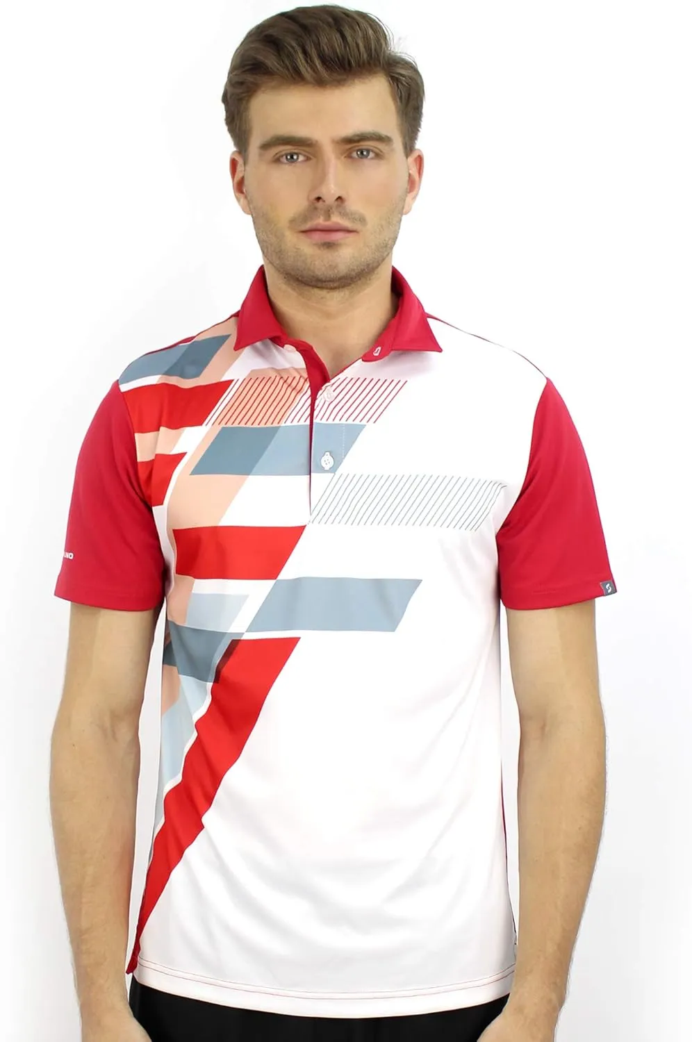 Men's Bowling Polo Shirts Material Wicks Sweat & Dries Fast, Size S-6XL