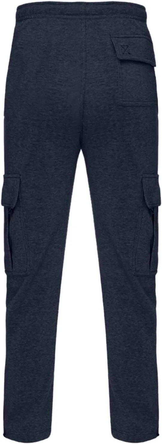 Men's Casual Cotton Linen Pants Sweatpants with Pockets Solid Color Loose Straight Legs Trousers Hiking Joggers