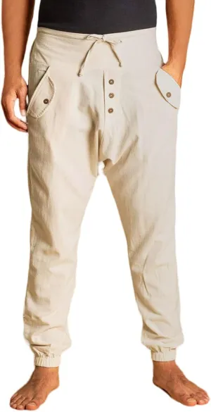 Men's Casual Long Pants Linen Pants - Loose Lightweight Casual Trousers Summer Yoga Beach Pants Breathable Sweatpants