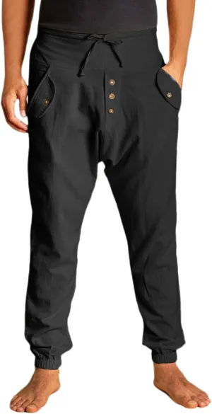 Men's Casual Long Pants Linen Pants - Loose Lightweight Casual Trousers Summer Yoga Beach Pants Breathable Sweatpants