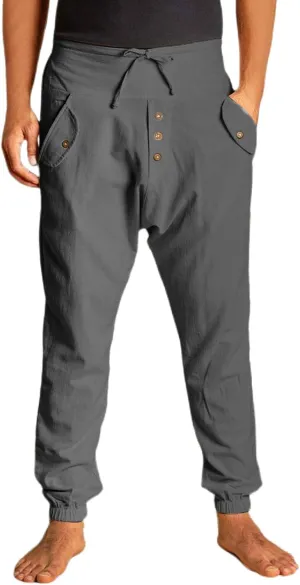 Men's Casual Long Pants Linen Pants - Loose Lightweight Casual Trousers Summer Yoga Beach Pants Breathable Sweatpants
