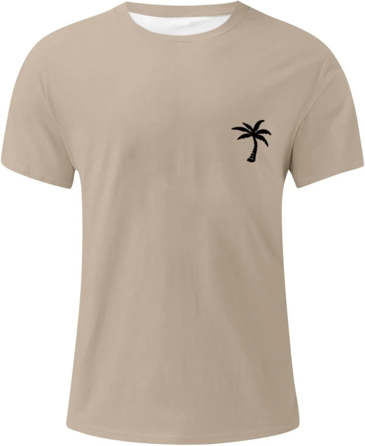 Mens Casual Shirts Graphic Round Neck Short Sleeve Loose Summer Fashion T-Shirt