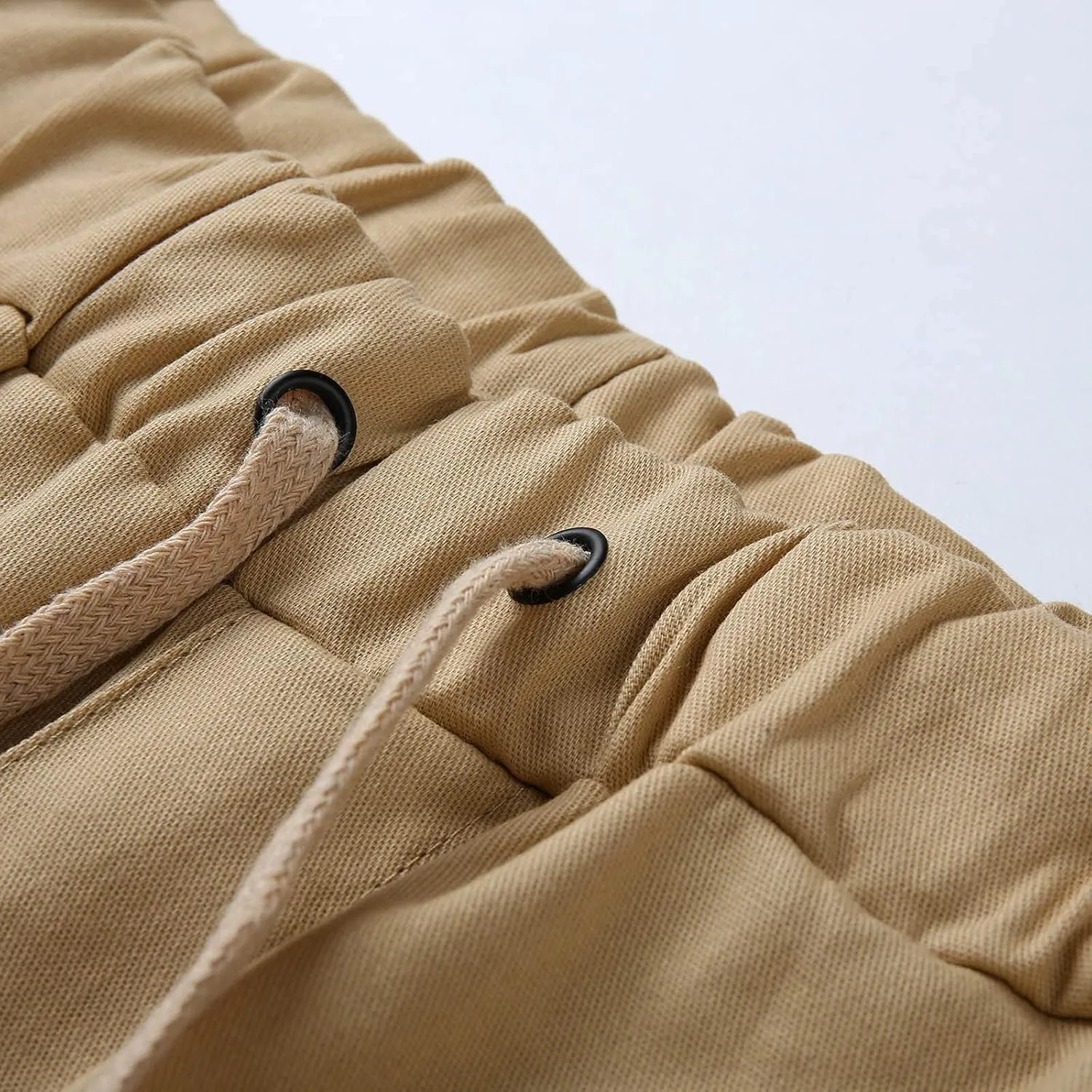 Men's Casual Solid Color Sweatpants Multi Pockets Pants Hiking Athletic Trousers Outdoor Wearing Pants with Pockets