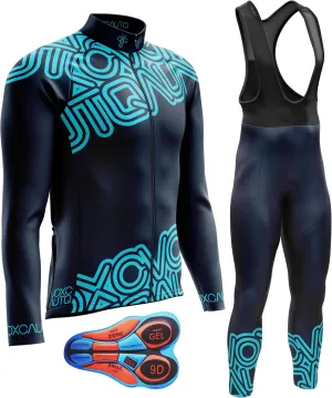 Men's Cycling Bike Jersey Long Sleeve with 3 Rear Pockets- Moisture Wicking, Breathable, Quick Dry Biking Shirt