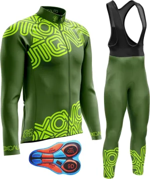Men's Cycling Bike Jersey Long Sleeve with 3 Rear Pockets- Moisture Wicking, Breathable, Quick Dry Biking Shirt