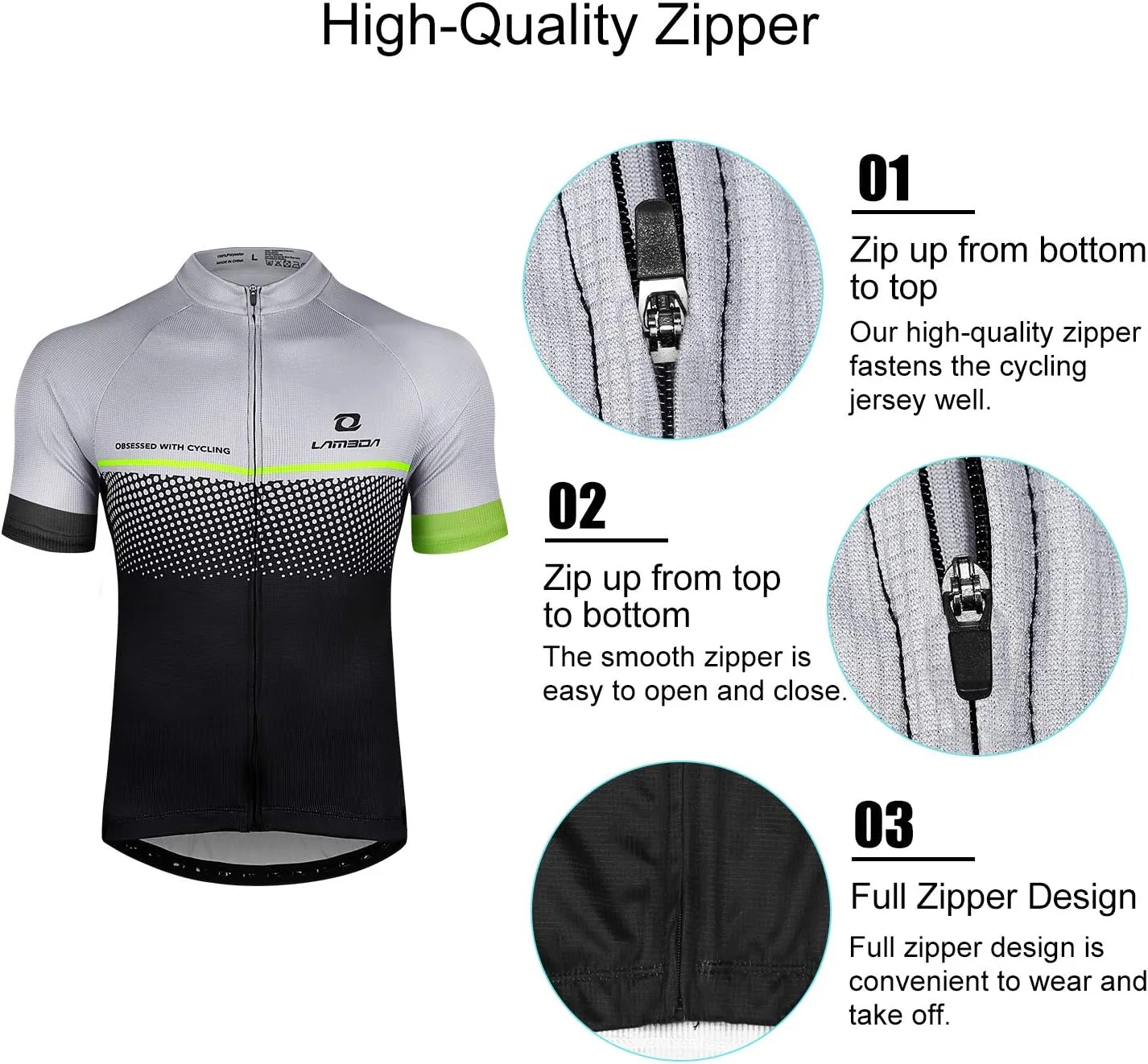 Men's Cycling Jersey Breathable Lightweight Bike Jersey Short Sleeve Quick Dry Moisture Wicking Biking Shirts