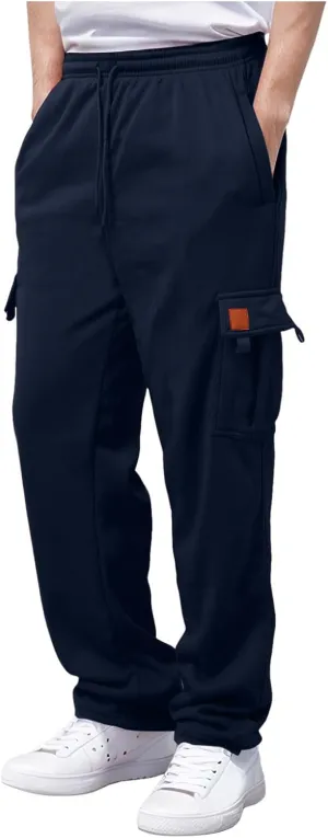 Men's Fashion Casual Cargo Pants Athletic Pants Joggers Outdoor Hiking Work Pants with Multi Pockets Sweatpants