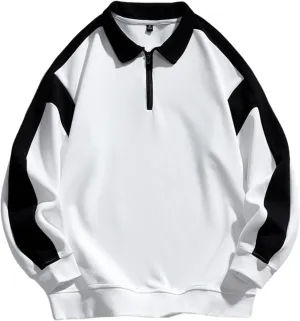 Men's Golf Polo Shirt Quick Dry Loose Casual Breathable Tennis Sweatshirt Long Sleeve Lapel Golf Polo Shirt